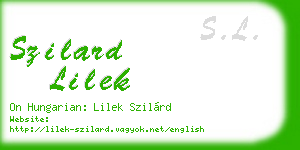 szilard lilek business card